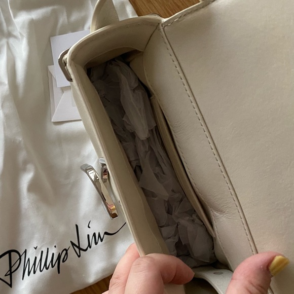 3.1 phillip lim calfskin alix saddle bag White - Picture 3 of 4